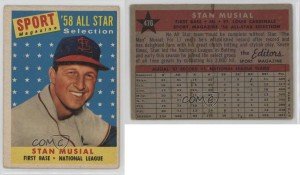 1958 Topps Stan Musial All-Star Sports Card