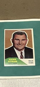 1960 Fleer Hank Stram Football Card RC