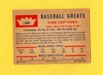 1960 Fleer Frank Chance #50 Chicago Cubs Card