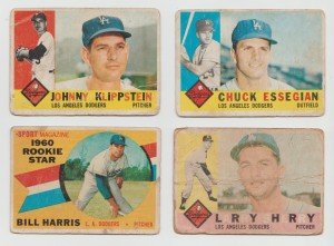 1960 Venezuelan Topps Dodgers Card Lot - 4 Cards