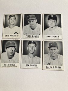 1960 Leaf Baseball Cards Lot of Six