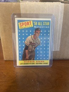1958 Topps Warren Spahn All-Star Sport Card