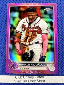 2022 Ronald Acuna Jr Topps Chrome Pink Refractor