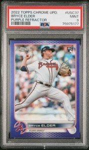 2022 Topps Chrome Bryce Elder RC Purple Refractor