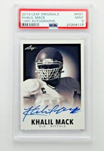 Khalil Mack Leaf Originals Rookie Auto PSA 9