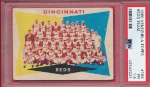 1960 Venezuela Topps Reds Team Card #164