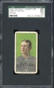 1910 T206 Cy Young Piedmont Portrait Card