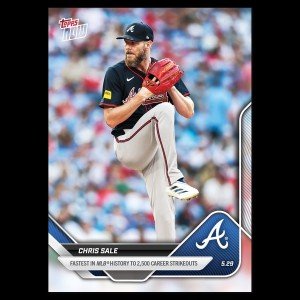 2025 Topps NOW® Chris Sale Fastest to 2,500 Ks