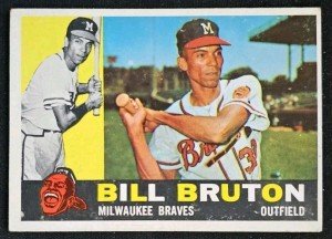 1960 Topps Bill Bruton Milwaukee Braves Card