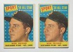 1958 Topps Sport Magazine All-Star Bob Friend Card