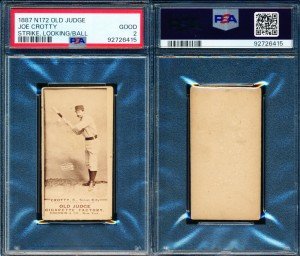 1887 N172 Joe Crotty Old Judge Baseball Card