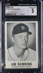 1960 Leaf Jim Bunning Sports Card #144