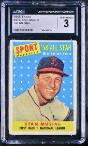 1958 Topps Stan Musial All-Star Card #476