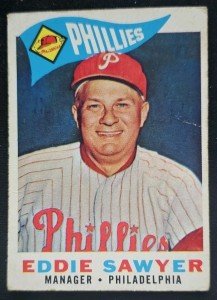 1960 Topps Eddie Sawyer Philadelphia Phillies Card