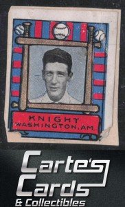 John Knight 1911 Helmar Stamps T332 Card
