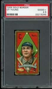 Cy Young T205 Baseball Card - Cleveland Naps