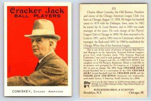 Charles Comiskey Cracker Jack Chicago White Sox Card