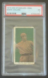 1910 E93 Eddie Collins PSA 1 Sports Card