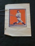 1935 Lou Gehrig Wheaties Hand Cut Card