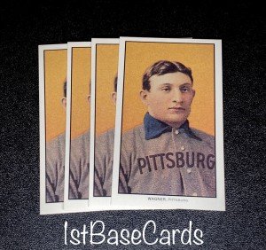 4x Honus Wagner T206 Reprint Baseball Cards