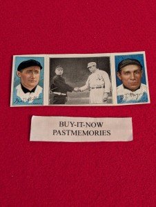 1912 Hassan T202 Triple Folders: Meyers, Wiltse, McGraw