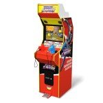 Arcade1Up 17-in High Resolution LCD Screen Multiplayer Time Crisis, Point Blank, & Steel Gunner Light Gun Arcade Machine w/ Stand Up Cabinet for Home