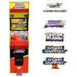Arcade1Up 17-in High Resolution LCD Screen Multiplayer Time Crisis, Point Blank, & Steel Gunner Light Gun Arcade Machine w/ Stand Up Cabinet for Home