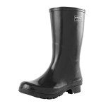 Stylish Black Mid-Calf Vegan Rain Boots for Women