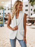 Patagonia Women's Cropped Sherpa Fleece Vest - White