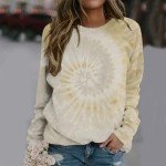 Women’s Gradient Tie-Print Long Sleeve Pullover
