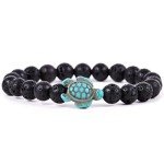 Lava Stone Tracking Bracelet for Men and Women