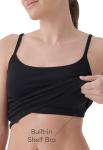 Pact Organic Cotton Women's Everyday Shelf Bra Camisole Black