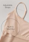 Pact Organic Cotton Women's Everyday Shelf Bra Camisole Champagne