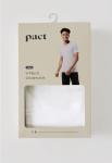 Pact Organic Cotton Fabric Men's Stretch-Fit V-Neck Undershirt 2-Pack, White - Large