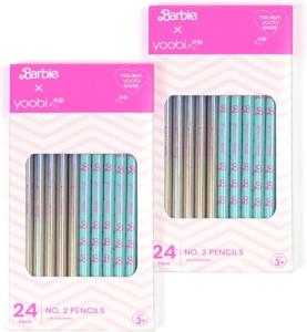 Yoobi Pre-Sharpened Pastel Pencils Set - 24 Pack
