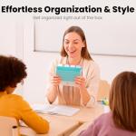 Yoobi Flash Card Holder Set with Dividers and Labels