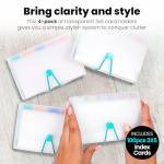 Yoobi Flash Card Holder Set with Dividers and Labels