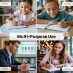 Yoobi 3-Pack Wide Ruled Spiral Notebooks