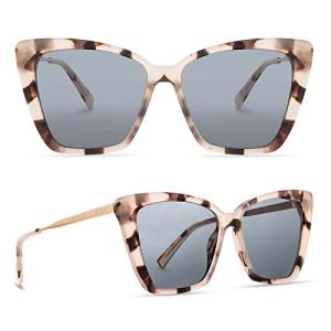 DIFF Oversized Cat Eye Sunglasses for Women - Cream Tortoise
