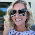 DIFF Oversized Cat Eye Sunglasses for Women - Cream Tortoise