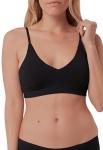 Pact Women's Organic Cotton Pretty Plunge Bralette, Black