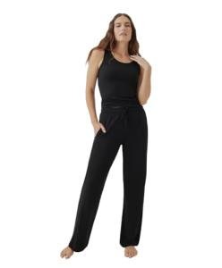 Pact Organic Cotton Women's Tank Tops, Scoop Neck Sleeveless Stretch Summer Tank Top for Women, 2 Pack, Black/White