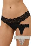 Pact Lace Thongs for Women, Organic Cotton T Back Panties, Breathable Stretch Low Rise Thong Underwear, 2 Pack, Black/Petal Patch Nickel - X-Large