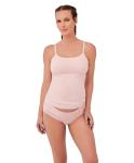 Pact Organic Cotton Maternity Camisole, Adjustable Nursing Tops Built-in Bra for Easy Breastfeeding Chalk Pink
