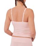 Pact Organic Cotton Maternity Camisole, Adjustable Nursing Tops Built-in Bra for Easy Breastfeeding Chalk Pink