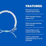 4Ocean Recycled Plastic Beaded Bracelet Support Ocean