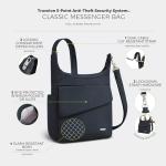 Travelon Unisex Anti-Theft Messenger Bag, Midnight