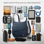 Travelon Unisex Anti-Theft Messenger Bag, Midnight