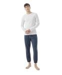 Pact Organic Cotton Men's Long Sleeve Crew Undershirt White