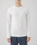 Pact Organic Cotton Men's Long Sleeve Crew Undershirt White